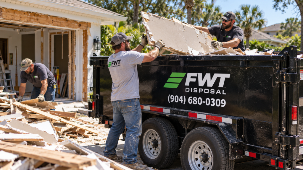 dumpster size for construction debris